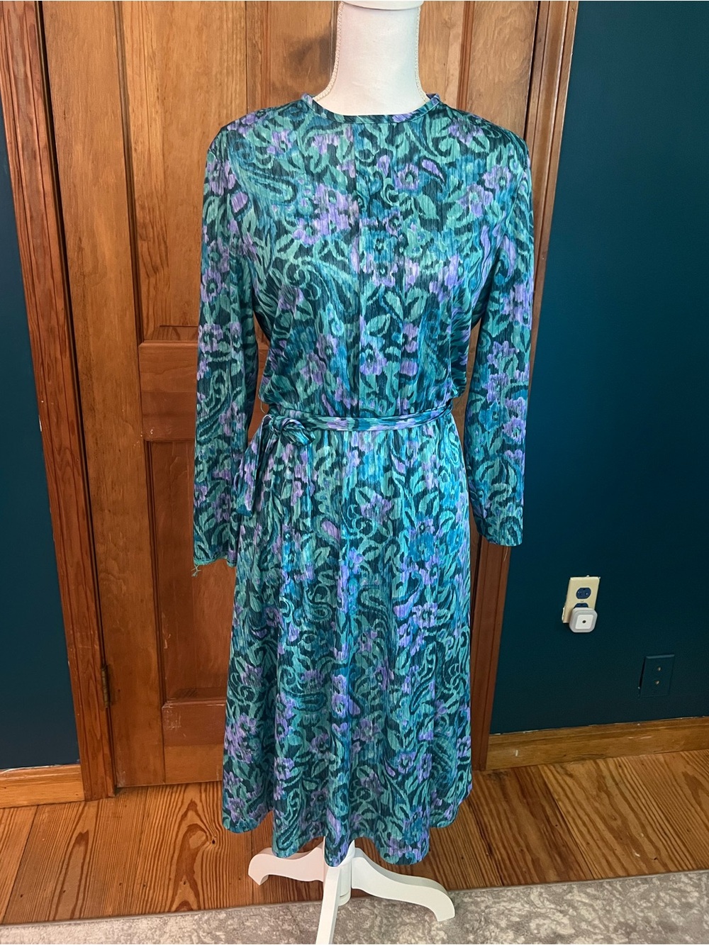 Haband For Her 70s/80s Vintage Long Sleeve Floral Dress